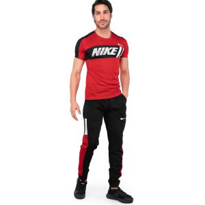 ست تیشرت و شلوار مردانه آستین کوتاه Nike ساده یقه گرد مدل 44494